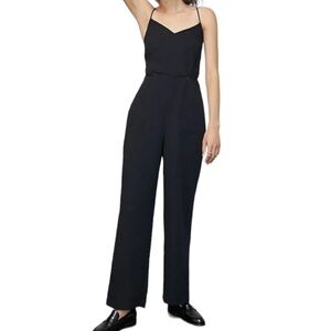 Maeve- Anthropologie NWT Magdalena Black Wide-leg Thin Strap Jumpsuit
